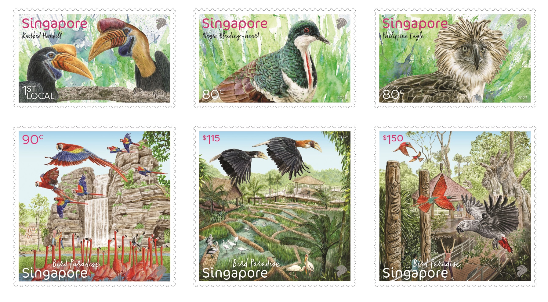 SingPost Issues Stamps to Commemorate Grand Opening of Bird  Paradise