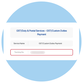 Steps - Pay GST - 03 Tracking Number