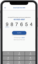 Verify your mobile number with a 6-digit OTP