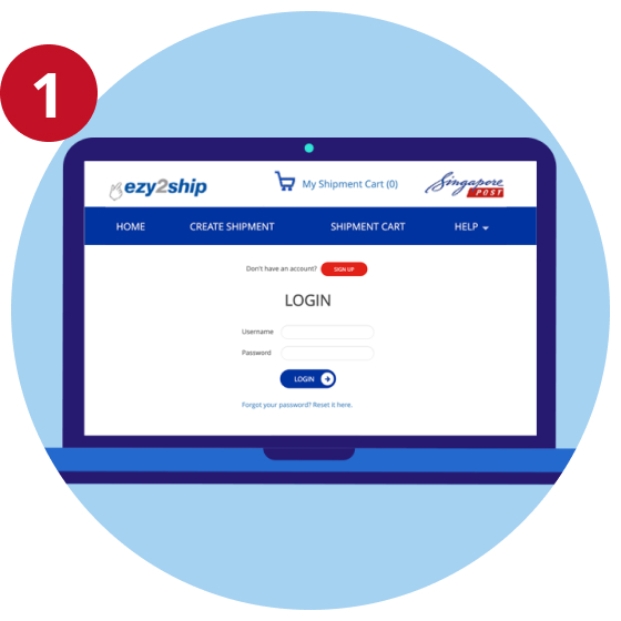 Log on to ezy2ship