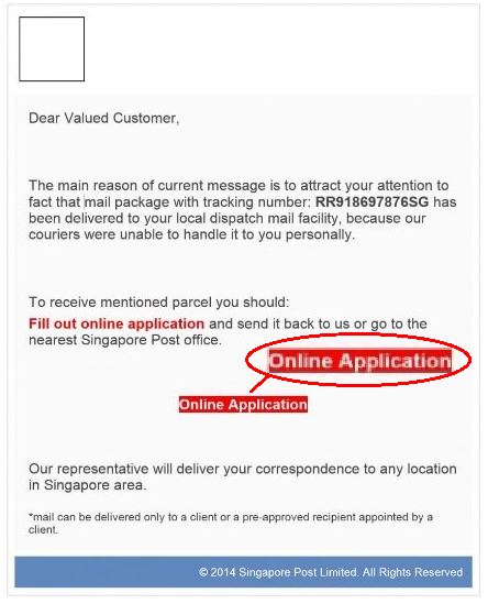SingPost do not send out emails