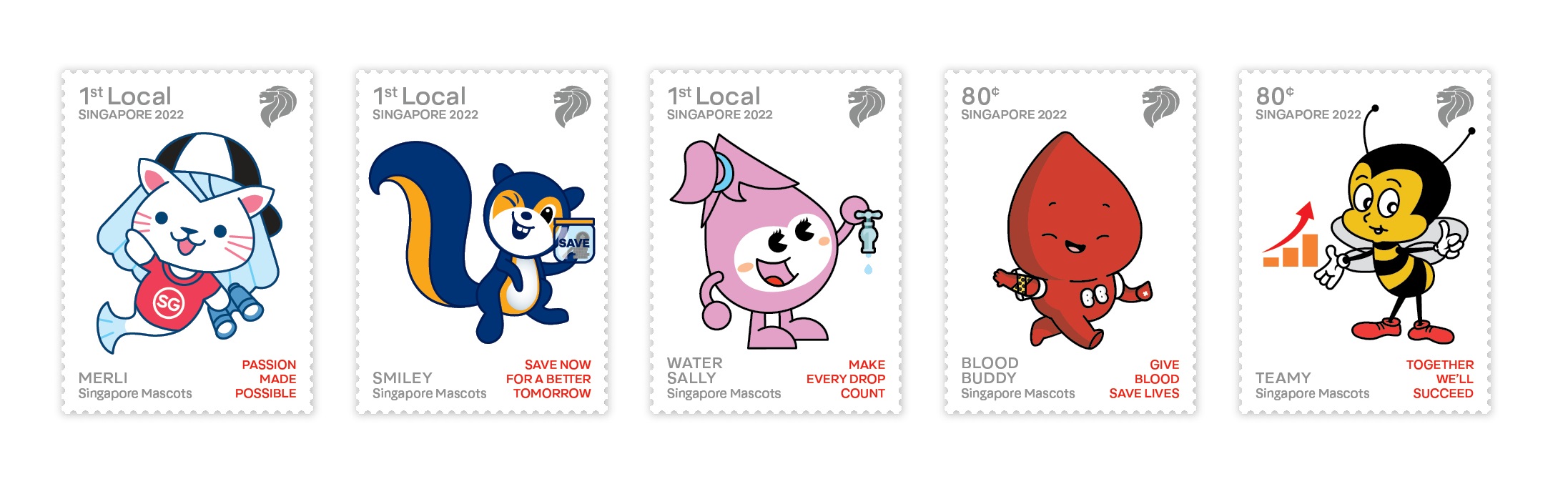 SingPost issues second set of Singapore Mascot stamps featuring more of Singapore’s favourite icons